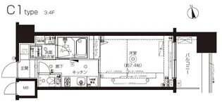 ZOOM府中【4階】の間取り