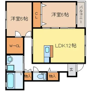 アルコイリスII番館【1階】の間取り