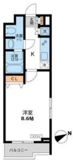 パシフィックコート目黒南【2階】の間取り