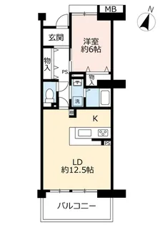 URルミナス箕面の森五番街【1階】の間取り