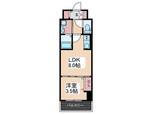 S-RESIDENCE広島駅diletto【3階】の間取り