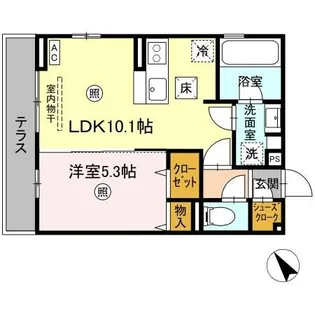 ラヴィエベル【1階】の間取り