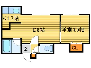 サ-クルI澄川B【2階】の間取り