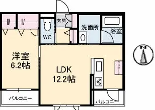 セントラルコート成和【1階】の間取り