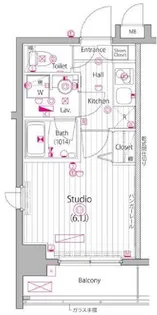 ガーラ・グランディ池袋【6階】の間取り