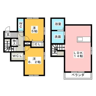 フルール【1階】の間取り