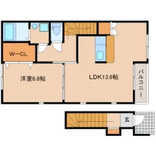 グレースコートC【2階】の間取り