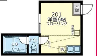 ユナイト天王町コニーホーキンス【2階】の間取り