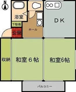 コーポ英【1階】の間取り