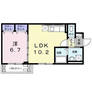 ル.シアン【3階】の間取り