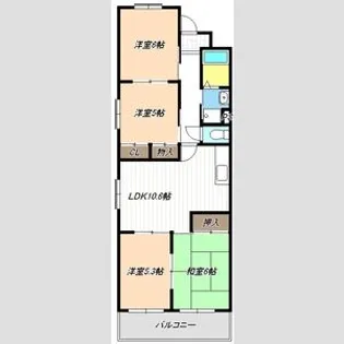 第3桔梗ハイツ【1階】の間取り