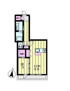 ディールーム南大沢【3階】の間取り