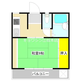 東鶴マンション【3階】の間取り