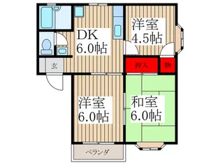 メゾン宮内【1階】の間取り