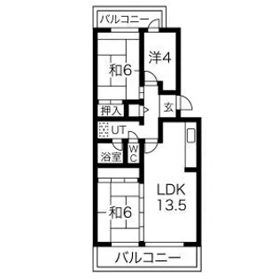 アーバンドエル藤が丘北【3階】の間取り
