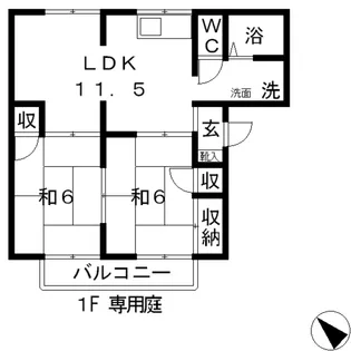 ふれまりーる岡成【2階】の間取り
