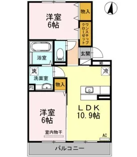 アルティスタ B【2階】の間取り