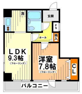 メゾンクレール【6階】の間取り