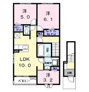 ロークァット I【2階】の間取り