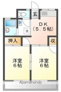 ブルースカイ【1階】の間取り