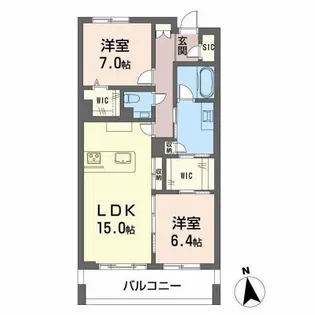 フォレナ神山【3階】の間取り