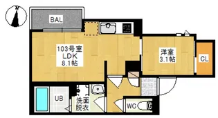 GRANDTIC 平井【1階】の間取り