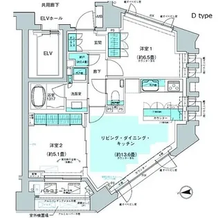 ザ・パークハウス代官山レジデンス【8階】の間取り