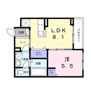 ヒカルサ此花通酉島【3階】の間取り