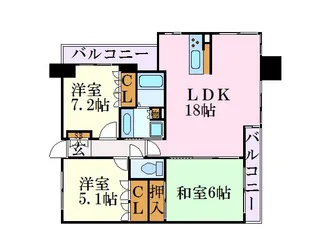 パークアクシス金山WEST【5階】の間取り