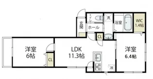 カーサ デ コスタ【2階】の間取り
