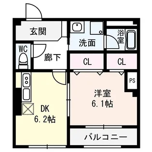 メゾンポルタ【3階】の間取り