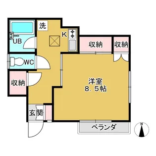 グリーンコーポ【1階】の間取り