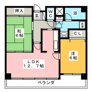 SSK若林【3階】の間取り