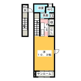 クリーン・カーサ東島【2階】の間取り