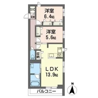 プルニエI【2階】の間取り