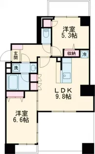 per te八王子【8階】の間取り
