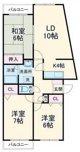 嶮山パークヒルズ【1階】の間取り