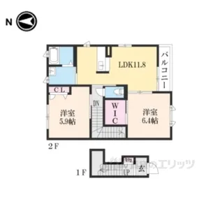 ベルホープ【2階】の間取り