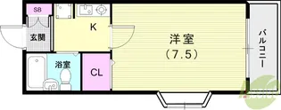 キャンパスヒルズ鈴蘭台【1階】の間取り