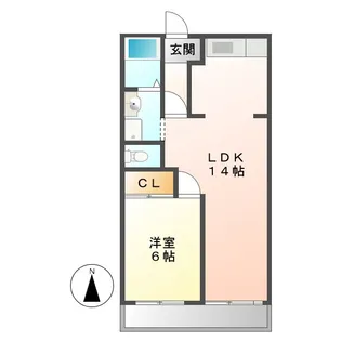 レジデンス道伯C棟【1階】の間取り