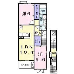 カルフール・T【2階】の間取り