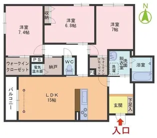 BEREO THE GARDENS大宮離宮【2階】の間取り