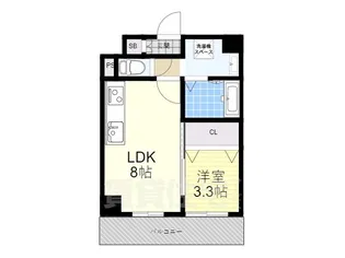スプランディッド堺東(GROOVE堺東アベニュー)【3階】の間取り