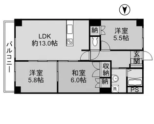 アーバンコート高木【3階】の間取り