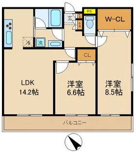楓雅24【6階】の間取り