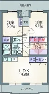 ヴィラ・エトワール【3階】の間取り