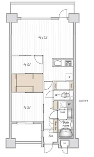 芝公園アパートメント【4階】の間取り