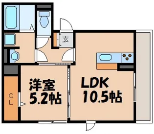 広島県広島市安芸区中野東1【アパート】の間取り