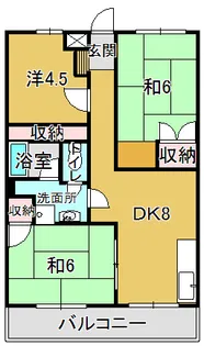 ソレアード滑石【1階】の間取り