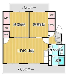 プラザハイツ・シンデン 207号【2階】の間取り